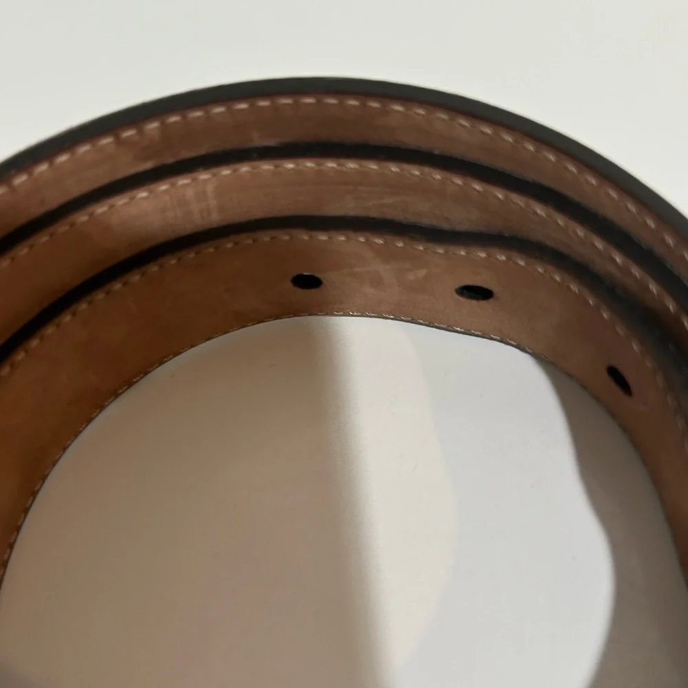 Gucci Blue Leather Paisley Print Belt 105/42 Made in Italy